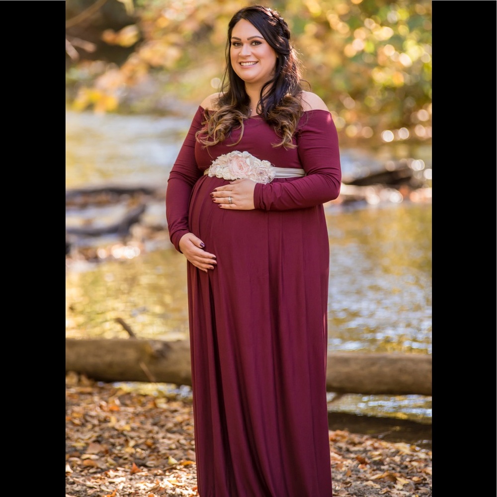 Plus size maternity photo dress
